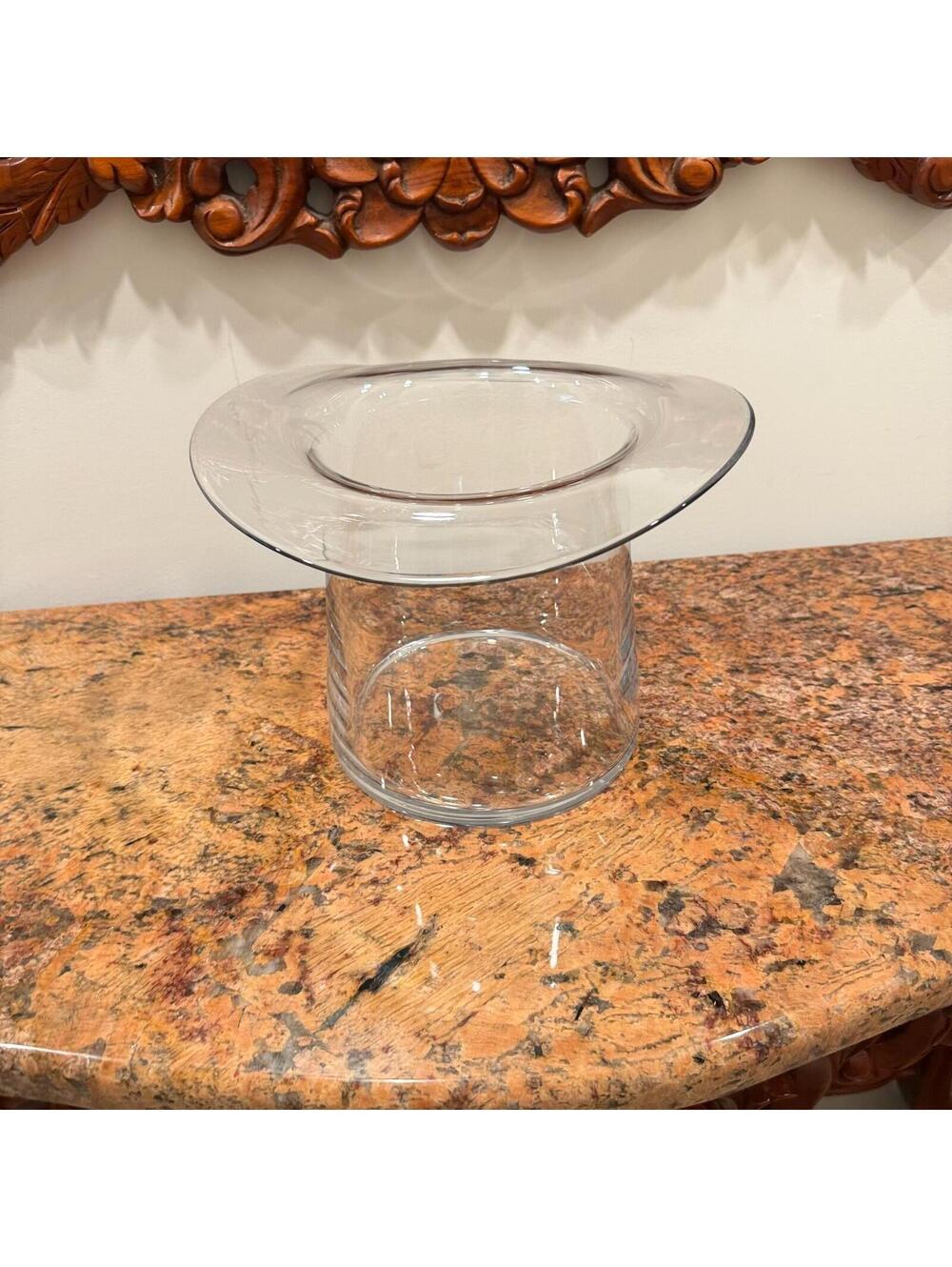 Vintage 1980s Blenko Glass Company "Top Hat" Ice Bucket